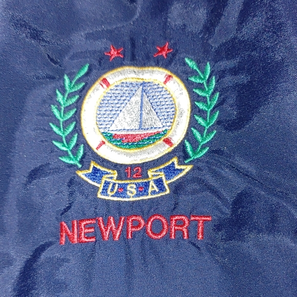 Charles River Vintage Newport USA Rain Coat Wind Snow Sailing Hoodie Jacket L - Picture 5 of 6
